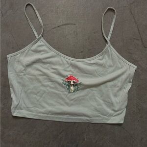 Green mushroom tank top